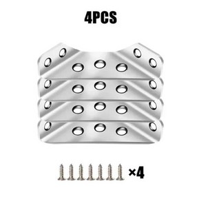 스테인레스 스틸 앵글 코너 브래킷 범용 가구 코너 커넥터 버팀대 조인트 패스너 침대 프레임 캐비닛 서랍 100 개, 4개, 2) 4PCS