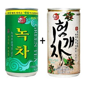 참맑은 헛개차 175ml(30캔) + 참맑은 녹차 175ml(30캔), 60개, 175ml