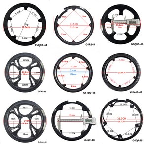 자전거 무릎 보호대 MTB 도로 스프로킷 보호 크랭크셋 크랭크 가드 체인 휠 링 커버 32 42 44 46 48 50 52T, 18)G532, 1개