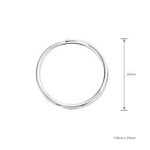 키링 원형 오링 (일반형 열쇠고리링 5호) 35mm 팬던트 연결 고리, 1개