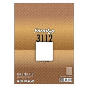 [Fomtec] 물류관리용 라벨지 일반형 LS-3112 [12칸/100매] [사이즈:63.5X70], 라벨지 LS-3112 12칸 물류 100매 1개 63.5x70, 라벨지 LS-3112 12칸 물류 100매 1개 63.5x70