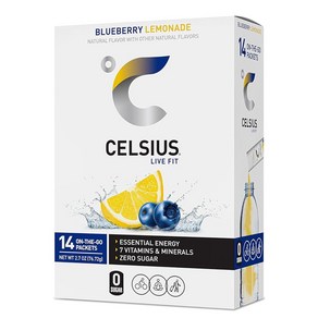 CELSIUS 셀시우스 블루베리 레모네이드 파우더 스틱 Celsius Bluebey Lemonade Powde Sticks, 5.48g