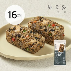 바르닭 현미곤약밥바 김자반 16팩, 100g, 16개