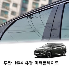 올뉴 투싼 NX4 B필러 C필러 미러플레이트 6P