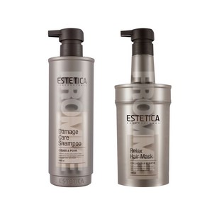 에스테티카 릴렉스 헤어마스크 트리트먼트 1000ml + 데미지 케어 샴푸 1000ml 세트, 1개