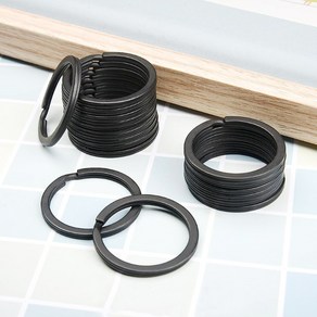 [다옴하우스] 30mm 블랙 키링 원링 키홀더 열쇠고리 링 연결고리 만들기재료 부자재 도매 (약100개), 100개