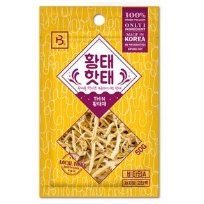 브리더랩 황태핫태 황태채 50g(국내산)/애견져키 애견간식, 황태채50g