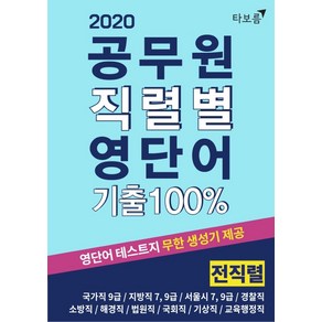 공무원 직렬별 영단어 기출 100% 전직렬(2020):국가직 9급 | 지방직 7급 9급 | 서울시 7급 9급 | 경찰직 | 소방직