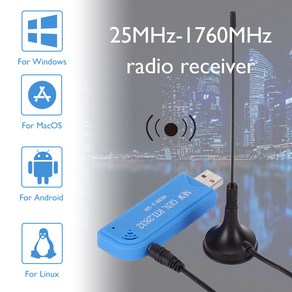 USB TV 수신기 DAB FM SDR RTL-SDR A300U 25MHz-1760MHz 튜너 스틱 안테나