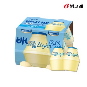 빙그레 바나나맛 라이트 우유 240ml 20개 항아리 단지 우유