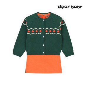 아가방 벨 골지원피스 가디건세트 ORANGE 01O53405486