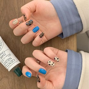 떨샵 붙이는 네일팁 키치 유니크 인조손톱, 2개, NAIL-N365