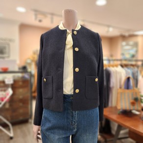 BCBG [올앤선드리] 클로로 트위드 JK 재킷 _ A4F8J121 56 [D/NAVY]