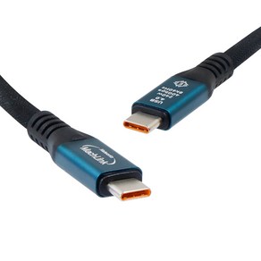 마하링크 USB4 PD240W 40Gbps 8K 초고속 케이블 50CM ML-U4CC05 썬더볼트호환 패브릭소재 8K UHD 60Hz E-Make고급칩셋, 1개