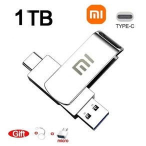 샤오미 U 디스크 미니 펜 드라이브 USB 메모리 고속 USB 3. 방수 펜드라이브 메탈 타입 C 8TB 2TB 6TB, 06 Silvey TB