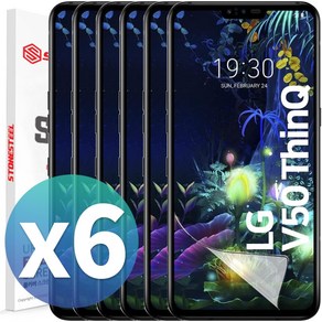 스톤스틸 3+3 LG V50 ThinQ 풀커버 지문인식 우레탄 TPU 액정 보호 필름 6매