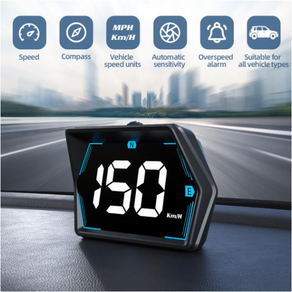 헤드업디스플레이 G20 HUD GPS 자동차 디지털 속도계 헤드업 디스플레이 범용 대형 폰트 과속 경보 모든 전자 액세서리, [01] G20, 1개