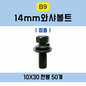 (B9)14mm(10X30) 정품 와샤볼트 50개