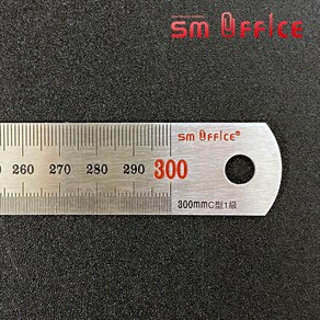 SM오피스 스테인레스 스틸자 30cm 쇠자 철직자 SMSSR-300, 1개