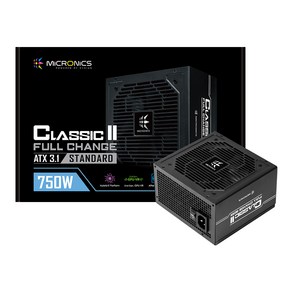 마이크로닉스 Classic II 풀체인지 750W 80PLUS 스탠다드 ATX3.1 PC 컴퓨터 파워 서플라이