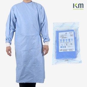 케이엠헬스케어 일회용 멸균 수술가운 Softesse 30벌 KM Healthcae Steile SMS Sugical Gown, L, 30개