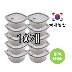 라이언창고 국내생산 전자렌지용기 350ml 전자레인지용기 밀폐용기 냉동밥보관용기, 10개, 색상 랜