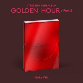 [CD] 에이티즈 (ATEEZ) - GOLDEN HOUR : Pat.2 [DIARY Ve.] : 포토북 + 로고스티커 + 오너먼트 + 포토카드A 1종 랜...