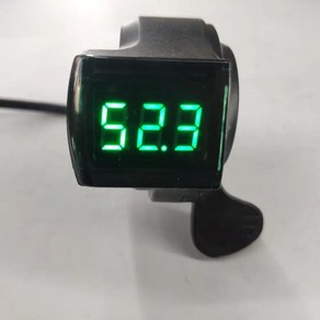 전기 전자 킥보드 스로틀 전기 자전거 엄지 스로틀 LCD 디지털 배터리 전압 디스플레이 속도 제어 핸들 바, [01]Black, 1개