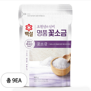 백설 오천년의 신비 명품 꽃소금, 900g, 9개