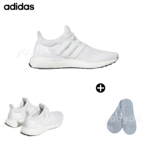 [YUYU] ADIDAS 아디다스 Ultra-boost 울트라 부스트 1.0 DNA 트리플 화이트 (여성용) + 페이크삭스 1P