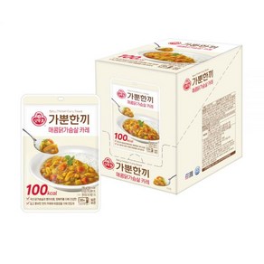 [2세트 이상 20% 할인] 오뚜기 가뿐한끼 매콤닭가슴살 카레 130g 10개 외 1종, 가뿐한끼 닭가슴살 짜장 130g 10개, 20개