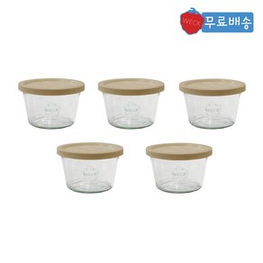 [WECK] 370ml (No741) 유리병+PE뚜껑 5개