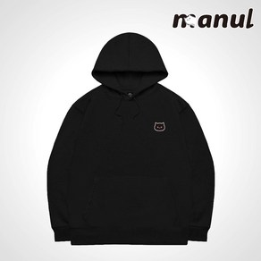 MANUL 마눌 남녀공용 프리미엄 쭈리 기모 오버핏 후드티셔츠 AW204