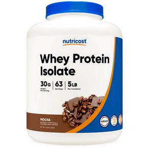 뉴트리코스트 WPI 웨이프로틴 아이솔레이트 맛있는 단백질 보충제 2268g 모카맛 1개, 2.268kg