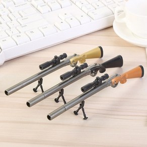[에타홈] 스나이퍼 저격총 밀리터리 게임 ka98k 총 모양 파란색 펜(랜덤발송), 1개, 단품
