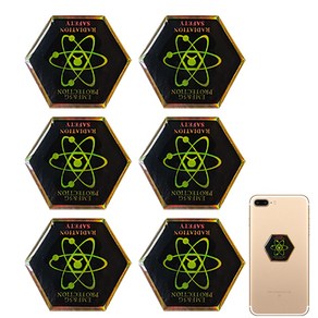 휴대 전화 용 5G 및 EMF 차단기 EMF 보호 휴대 전화 스티커 Anti-Radiation Shields 전화 노트북 태블릿 용 중화제, 6개