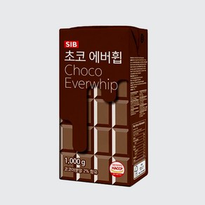 초코 에버휩 1 000g 식물성 가당 휘핑 크림 생크림, 1개