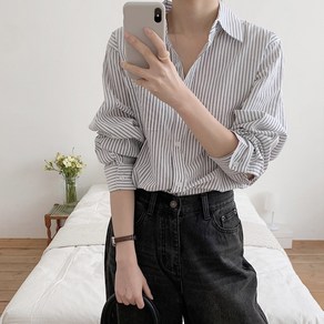 [뉴데이]데일리 여성 스트라이프 셔츠