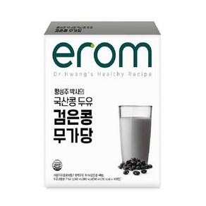 이롬 황성주 검은콩무가당두유, 190ml, 32개