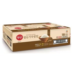 햇반 쌀눈 가득 쌀밥, 210g, 18개