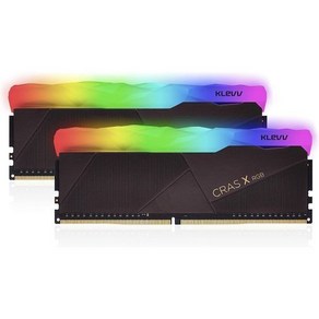 pc am 메모리 램교체 램 16g 32g 64g KLEVV CRAS X RGB DDR4 16GB 2x8GB 3200MHz CL16 1.35V 게이밍 데스크톱 SK하이닉스 칩, 16GB(8GB x 2)_3200MHz  DDR4 C, 2개