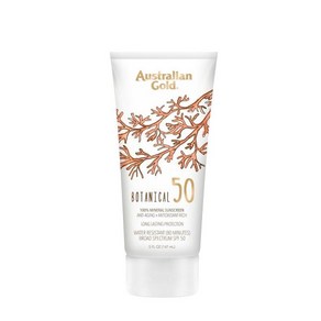 AustalianGold 오스트레일리안골드 태닝로션 Botanical SPF 50 미네랄 선스크린 로션 이산화티타늄 및 산화아연 함유 비화학적 선블록 호주 원주민 성분 방수 시트, 1개, 14ml