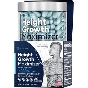 LILYMOON Height Gowth Maximize - Made in USA- Height Gowth Supplement, 1개, 60정