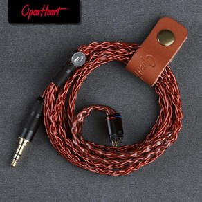 OPENHEART 레드 이어폰 케이블 실버 도금 구리 업그레이드 밸런스 케이블 교체 8 코어 2.5mm 3.5mm 4.4mm MMCX 0.78 2 핀 QDC, 08 Red 3.5-QDC