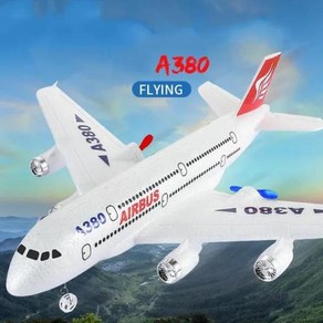 에어버스 A380 RC 비행기 보잉 747 RC 비행기 리모컨 항공기 2.4G 고정익 비행기 모델 어린이 용 RC 비행기 장난감, 1) WHITE, 1개