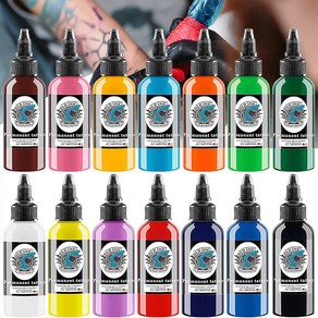 14Pcs Tattoo Ink Set 1 oz 30ml/Bottle Tattoo Inks Pigment Kit for 3D Makeup Beauty Skin Body Art.