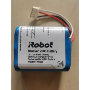 아이로봇 룸바 브라바 380 5200 MINT 2000mAh 청소기 380t 배터리 로봇, 1개