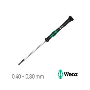 WERA 2035 일자 정밀드라이버 0.40X2.0X40 ~ 0.80X4.0X80 mm 사이즈모음 베라, 0.50X3.0X50(117995), 1개