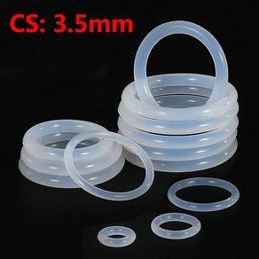 VMQ 실리콘 O 링 CS 3.5mm OD10-160mm 흰색 개스킷 식품 등급 O-링 고무, 15.OD 24mm (10pcs) - 3.5mm