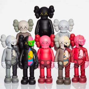 카우스 KAWS 피규어 베어브릭 400 cm 블랙 브라운 그레이 레드 인테리어 소품